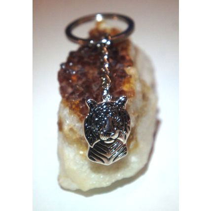 STUNNING TIGER KEY RING WITH KEY CHAIN & VELVET GIFT BAG