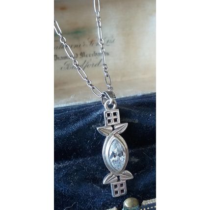 Vintage 1960 Ortak Renne Mackintosh Sterling Silver Necklace Full Hallmarks
