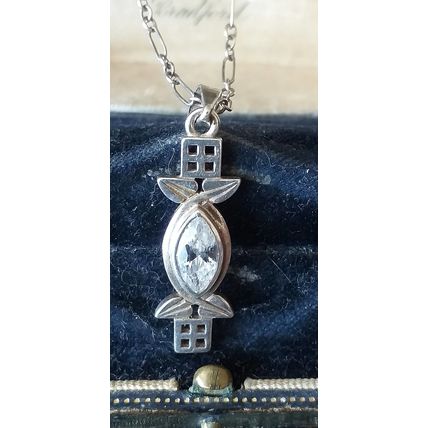 Vintage 1960 Ortak Renne Mackintosh Sterling Silver Necklace Full Hallmarks