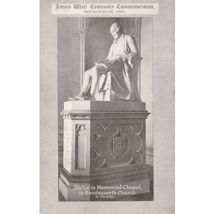 B628 BIRMINGHAM - JAMES WATTS CENTENARY 1919 . HANDSWORTH CHURCHPRINTED POSTCARD