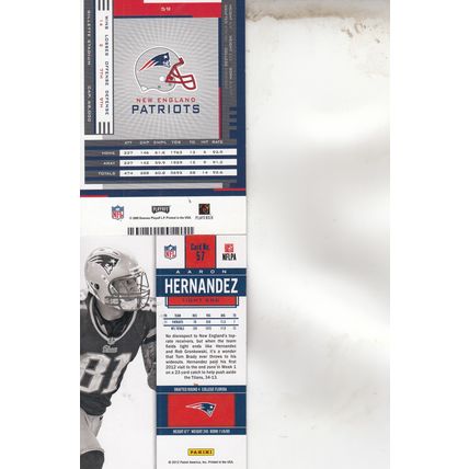 TOM BRADY & AARON HERNANDEZ AUTO 2005/12 NEW ENGLAND PATRIOTS HOF SB CHAMPIONS