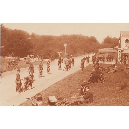 Postcard Cyclists Robin Hood Hotel Epping Road 1914 Cycling Bicycle - Nostalgia