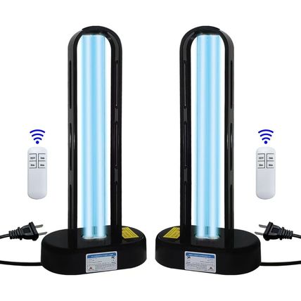 BAIMNOCM UV-C Lamp for Dust Mite 38 Watt 2 Pack, UVC Germicidal Lamp with Remote