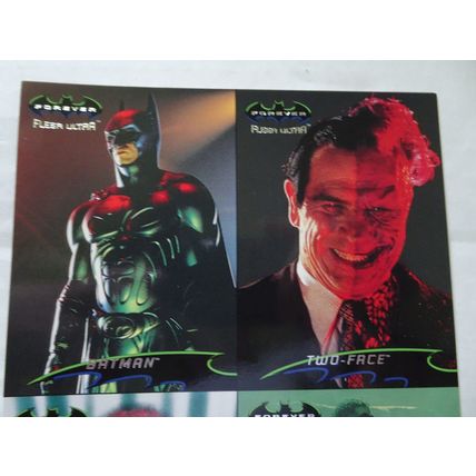 Batman Forever - Fleer Ultra - 1995 - Uncut 4-Card Promo Sheet - Batman, Robin +