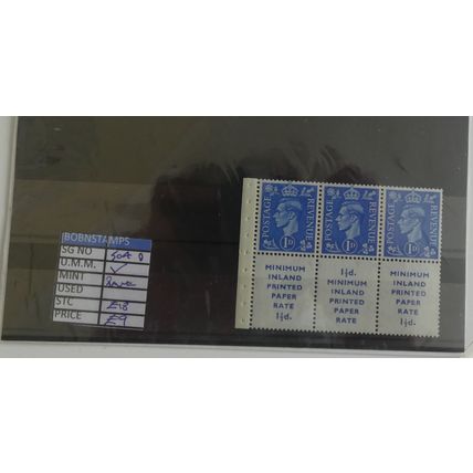 GREAT BRITAIN GEORGE VI BOOKLET PANE SG 504
