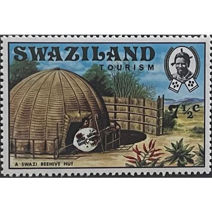 Swaziland QEII 1972 Tourism 7½c Beehive Hut Unmounted Mint MNH SG 195 stamp