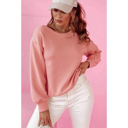 Pale Chestnut Bowknot Dewback Round Neck Sweatshirt