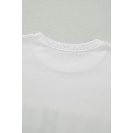 White BIRTHDAY QUEEN Graphic Balloon Sleeve Sweatshirt