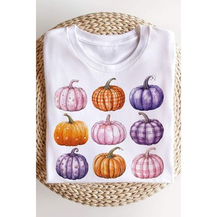 Beige Thanksgiving Halloween Pumpkin Graphic Pullover Sweatshirt