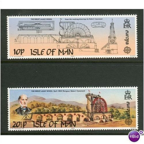 Isle Of Man 1983 Presentation Pack - SG 249/250 - The Great Laxey Wheel - Europa