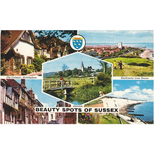 Multi View Beauty Spots of Sussex Postcard (SX70904)
