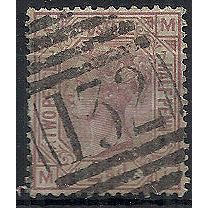 1877 SG141 2 1/2d Rosy-Mauve Plate 7 Good Used Check Letters "ML".