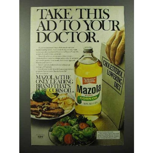 1976 Mazola Corn Oil Ad - Take This To Your Doctor