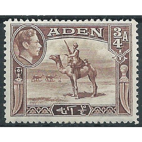 Aden 1939 SG17 3/4a Red-Brown Mounted Mint ..