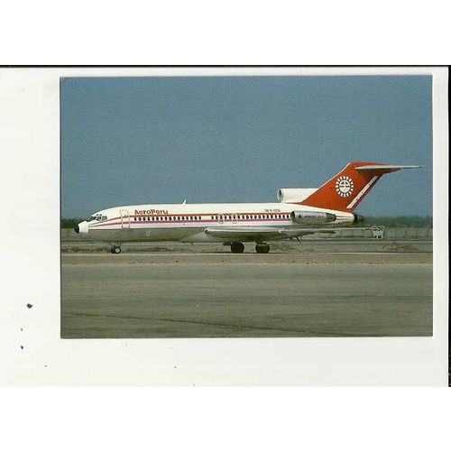 Aviation AERO PERU BOEING 727-193 Postcard by Jetstream