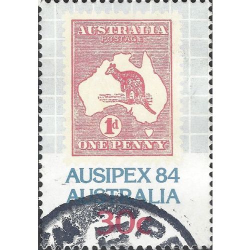 AUSTRALIA, Stamp Exhibition, 1913 Kangaroo, blue & red 1984, 30c, #3