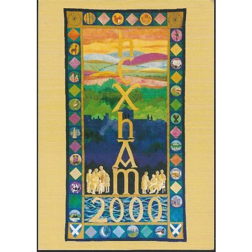 Hexham, Northumberland - Millennium Banner - postcard c.2000