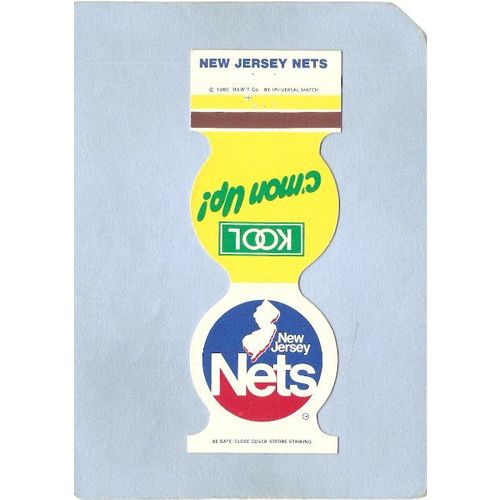New Jersey Newark Sport Basketball Contour Matchcover New Jersey Nets 1980~293