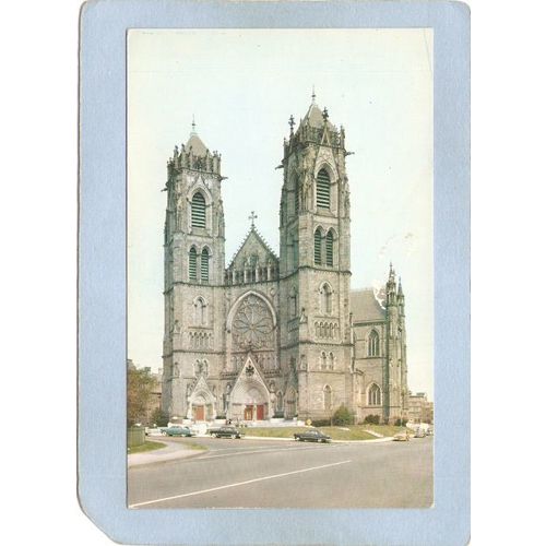 New Jersey Newark Sacred Heart Cathedral Street Scene Intersection w/Older~3661