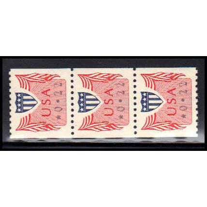 CVP31 22c Shield Very Fine MNH Dry Gum Strip of 3 PA5189