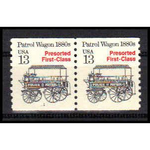 2258 13c Police Wagon Fine MNH Dry Gum CNP Left 1 PA0959