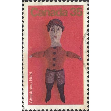 CANADA, CHRISTMAS, Knitted doll, red 1979, 35c