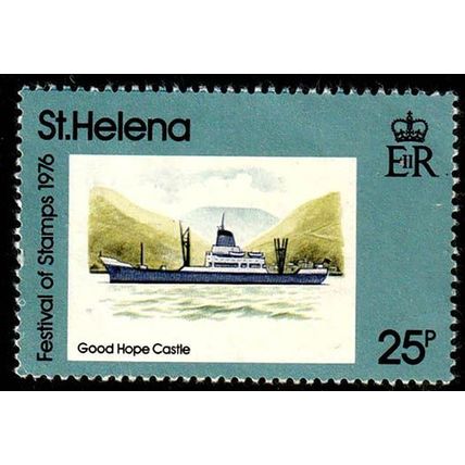 St Helena Tristan da Cunha 1976 Ship Good Hope Castle 25p Used Stamp