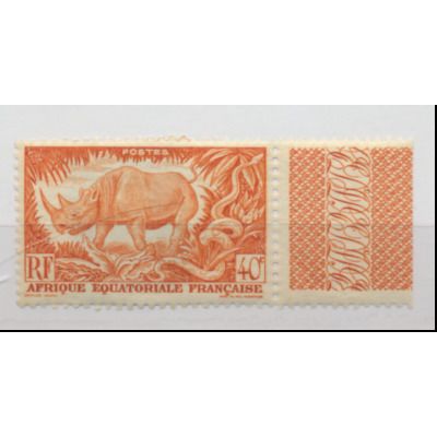 French Equatorial Africa Stamp Scott #168, Mint Hinged, With Tab