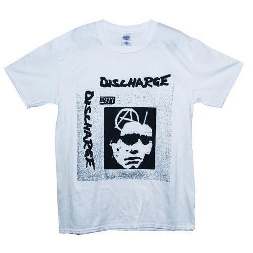 Discharge T-shirt Medium White 1970's Hardcore D-beat Crust Punk ROCK Top M