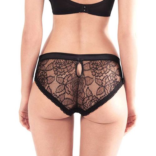 MIMI HOLLIDAY Bon Bon Noir Peep Brief BNWT