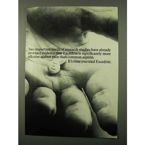 1972 Excedrin Pain Reliever Ad - Research Studies