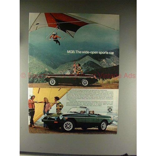 1976 MG MGB Car Ad - The Wide Open Sports Car, NICE!