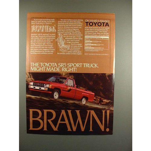 1984 Toyota SR5 Sport Truck Ad - Brawn!