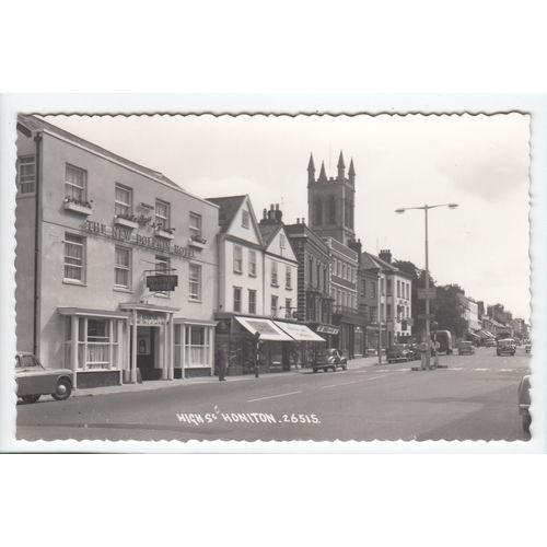 High Street Honiton RP Devon Postcard Chapman & Son