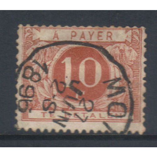 BELGIUM 1895 POSTAGE DUE 10c VALUE USED