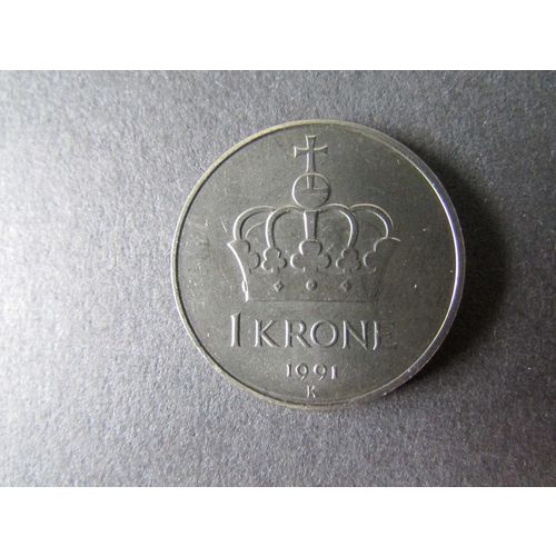 1991 NORWAY ONE KRONE FREE POST. AX