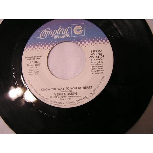 Vern Gosdin Promo 45-I KNOW THE WAY TO YOU BY HEART STEREO