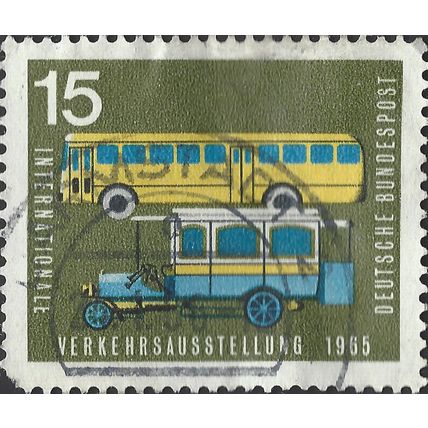 GERMANY, ROAD public vehicles, exhibition Munich, olive 1965, 15pf, #8