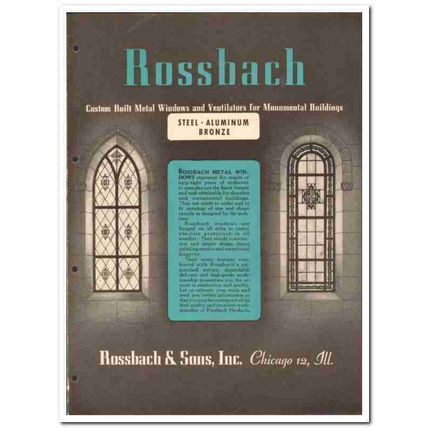 Rossbach Sons Inc 1955 vintage window catalog glazed steel aluminum