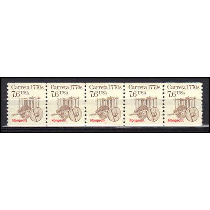 2255 7.6c Carreta Very Fine MNH Dry Gum PNC 2/5 X2979