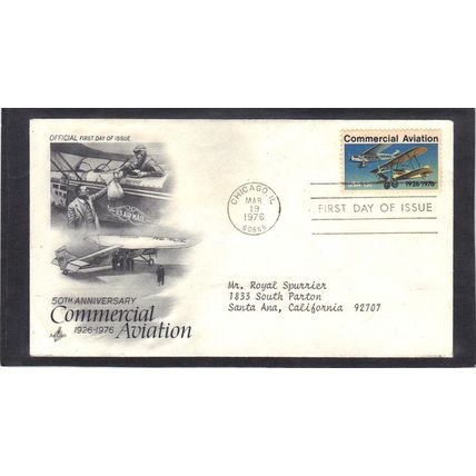 FDC Art Craft 1684 13c Aviation (Cachet-Typed/A) CV41838