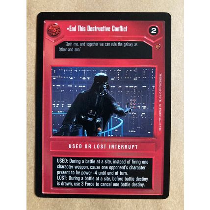Star Wars CCG: Cloud City Limited # End This Destructive Conflict (A) dark 1997