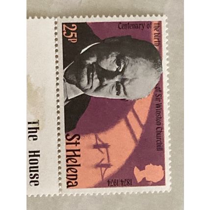 St Helena 1974 Winston Churchill Birth 25p Thames Unmounted Mint MNH SG305 stamp