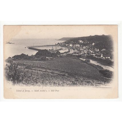 St Aubin's Jersey Early Undivided Back Postcard Channel Islands