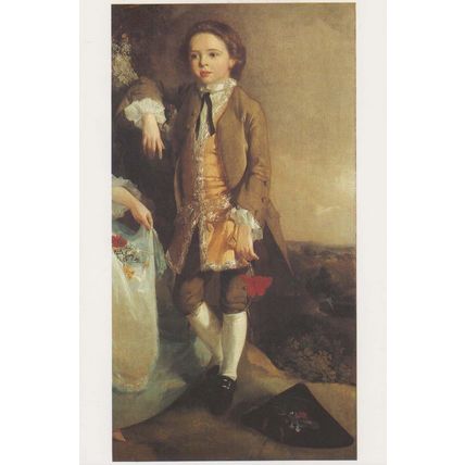Thomas Gainsborough Portrait Of A Girl And A Boy Art Gallery Painting Postcard