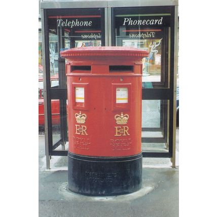 Double Aperture Pillar Telephone Box at Pickering Yorkshire Postcard