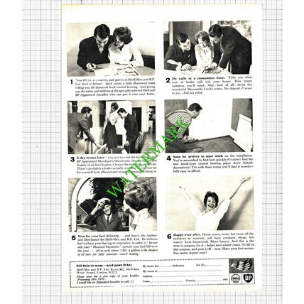 Shell-Mex BP Heating Advert - 1960 Cutting
