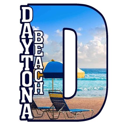 Daytona Beach Capital D Collage Fridge Magnet