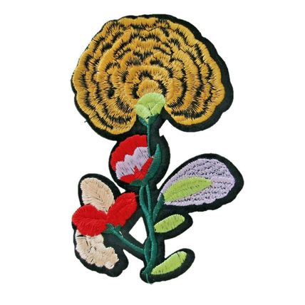 Flower Sew On Patch Flower Badge Decoration Motif Badges 14cm x 9 cm Plant P524