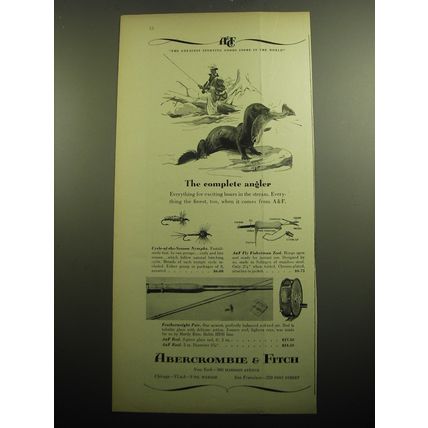 1958 Abercrombie & Fitch Fishing Equipment Ad - The complete angler